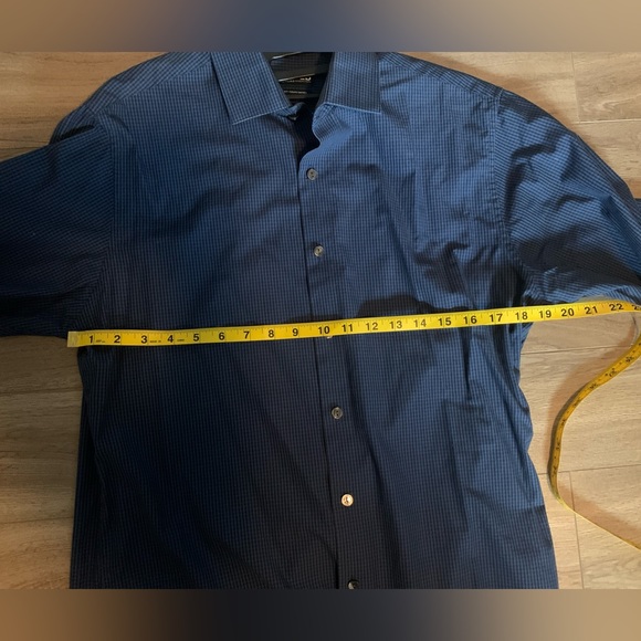 Blue Plaid Button Down Dress Shirt - Picture 6 of 8